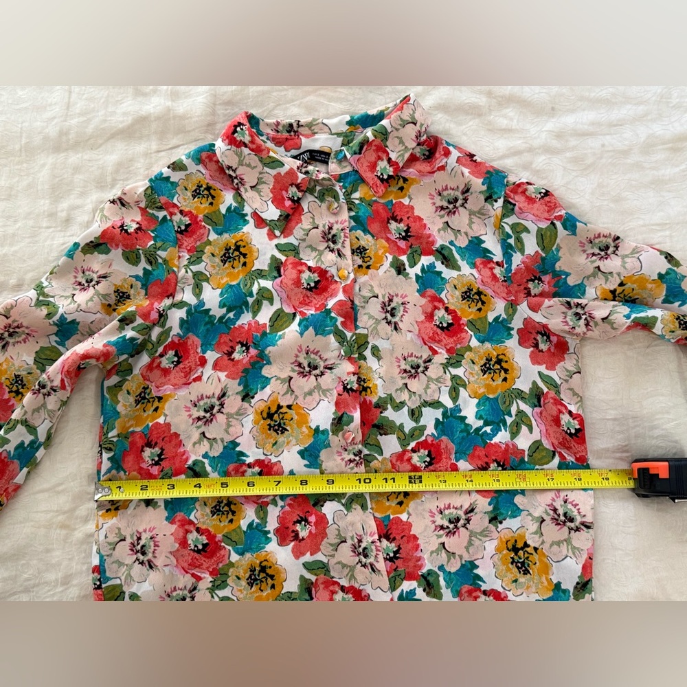 Zara Multicolor Floral Blouse - Picture 9 of 11